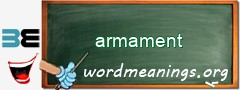 WordMeaning blackboard for armament